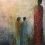 Impressionist painting of three women