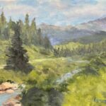 painting of landscape - vail pass